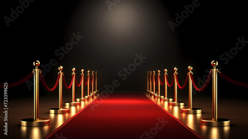 Red carpet staircase background, VIP entrance, night awards ceremony