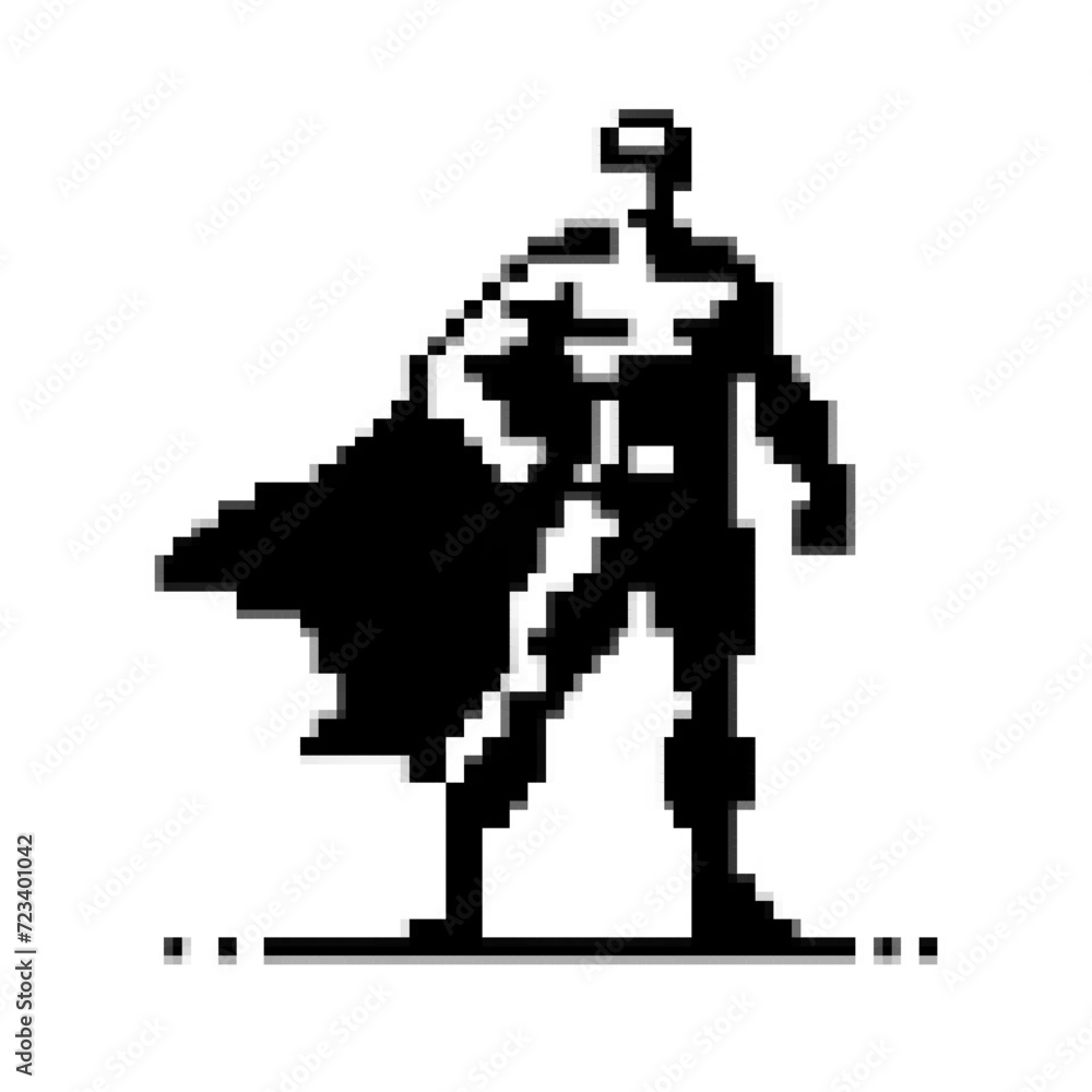 Pixel art vector illustration of a Super Hero Pixel art vector illustration of a Super Hero
