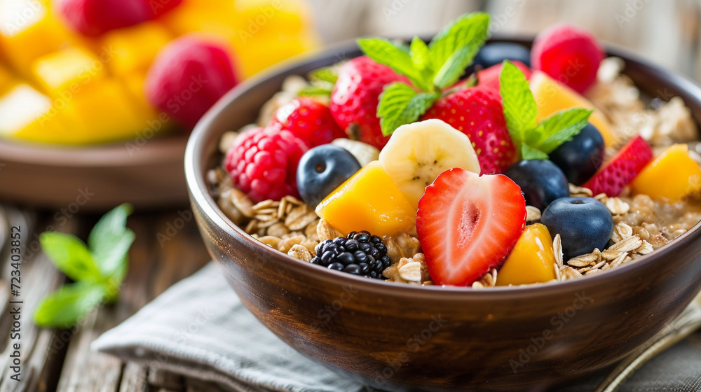 oatmeal with fruit oatmeal with fruit