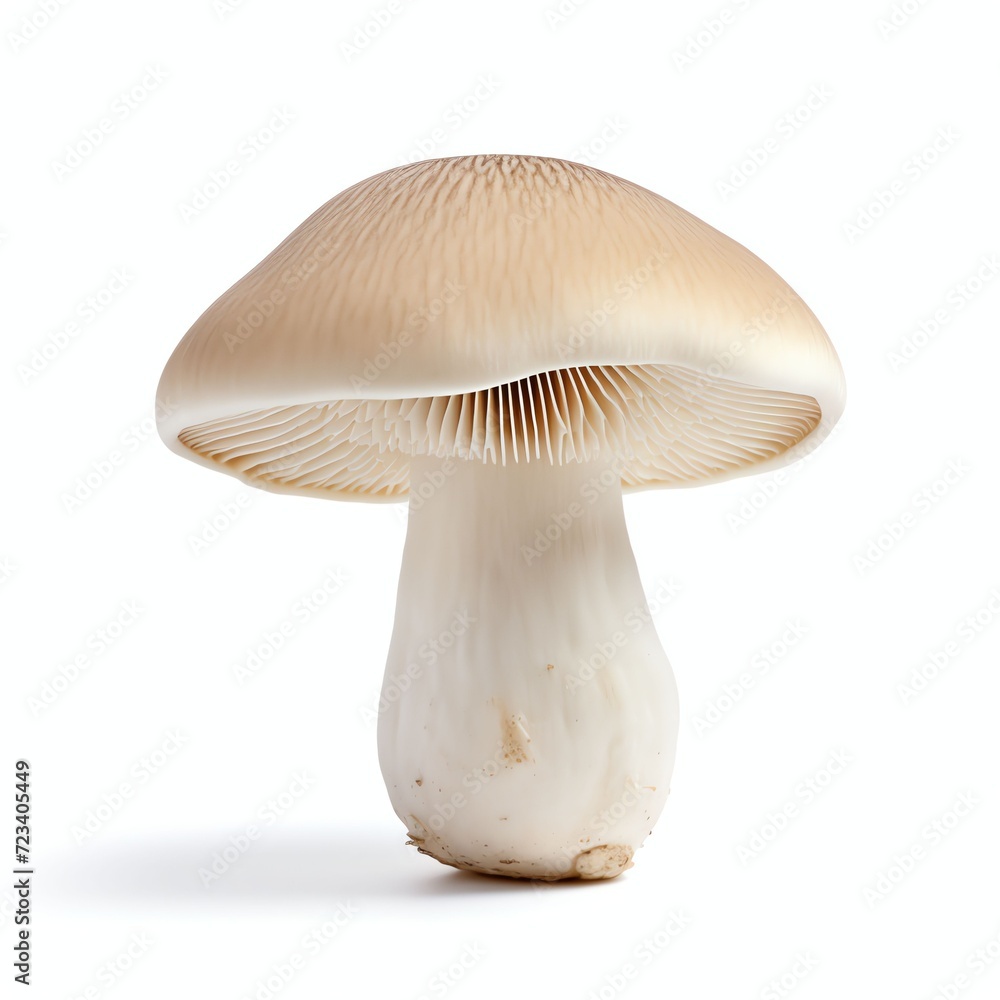 a white button mushroom agaricus bisporus, studio light , isolated on white background a white button mushroom agaricus bisporus, studio light , isolated on white background