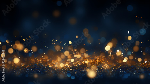 Bokeh lights background banner. Colorful abstract background with glitter, holiday decoration background