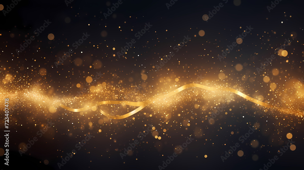 Naklejka premium Bokeh lights background banner. Colorful abstract background with glitter, holiday decoration background