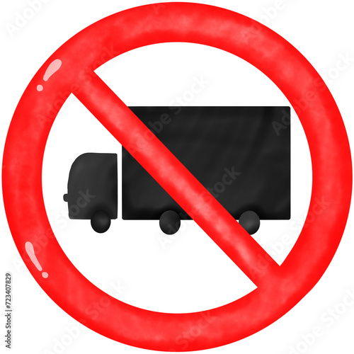 Trucks are prohibited from passing through.