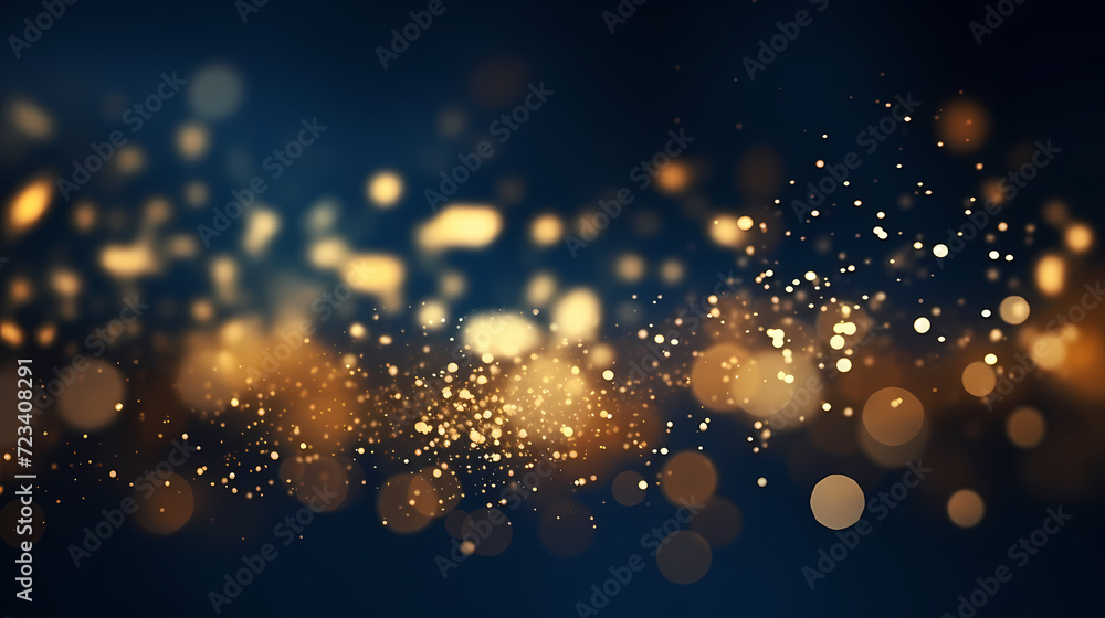 Bokeh lights background banner. Colorful abstract background with glitter, holiday decoration background