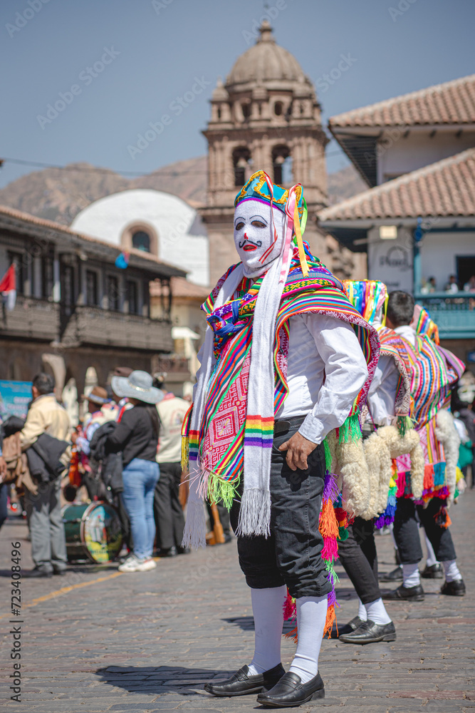 Religious dance in cusco Religious dance in cusco