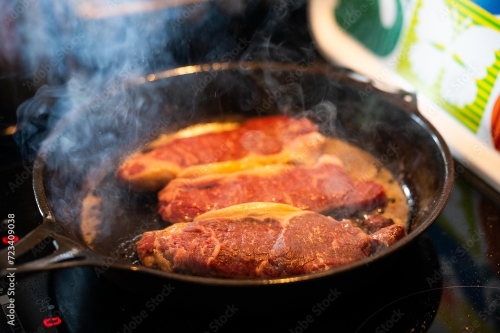 cooking wagyu steak in a pan at home in australia cooking wagyu steak in a pan at home in australia