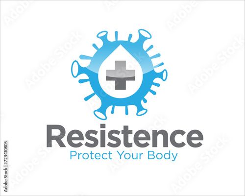resistance medical protection from virus logo designs