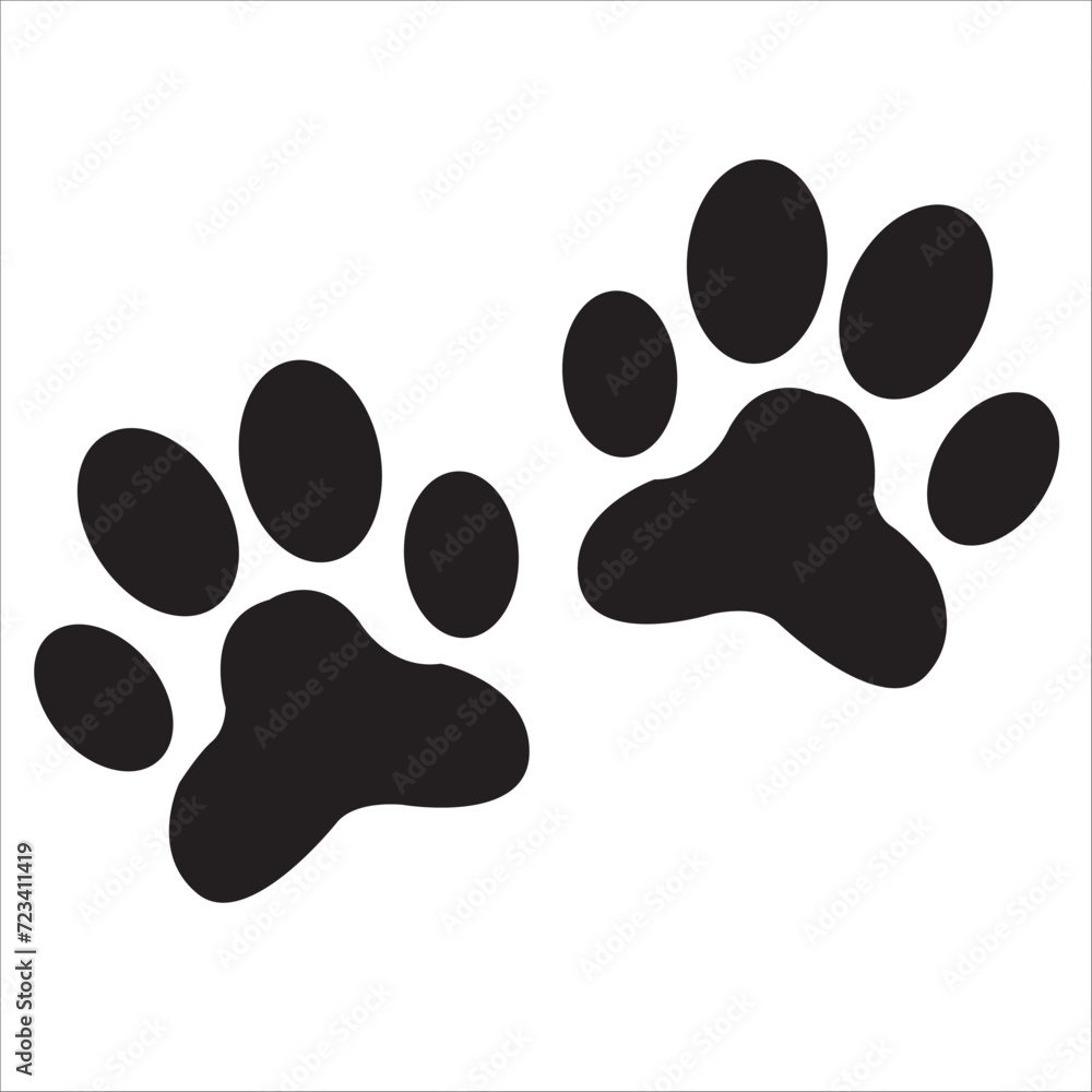 Paw icon vector for web and mobile app. paw print sign and symbol. dog or cat paw. Black colour isolated in white background eps10. Paw icon vector for web and mobile app. paw print sign and symbol. dog or cat paw. Black colour isolated in white background eps10.