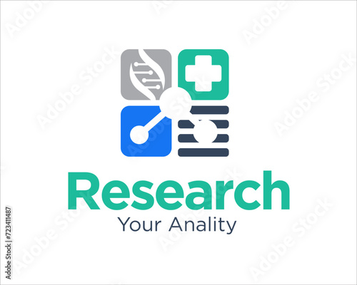 research health lab logo designs for medical health and clinic logo
