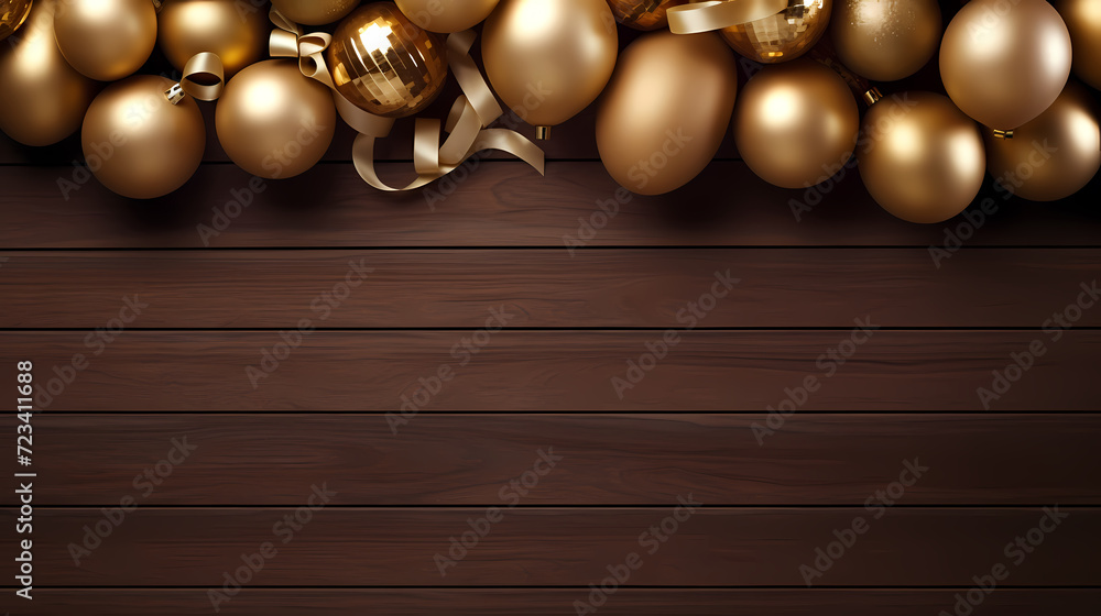 Naklejka premium Luxurious shiny Christmas ball decoration, Christmas and New Year ornaments background