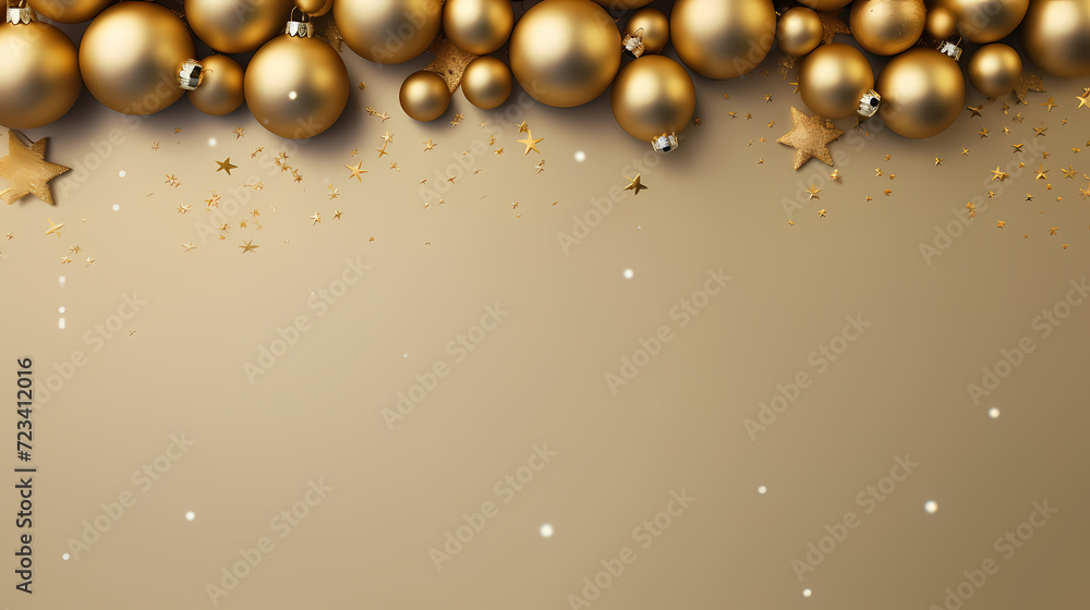 Christmas ball background, Christmas and New Year holidays concept with copy space for text Christmas ball background, Christmas and New Year holidays concept with copy space for text