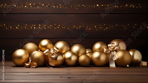 Luxurious shiny Christmas ball decoration, Christmas and New Year ornaments background