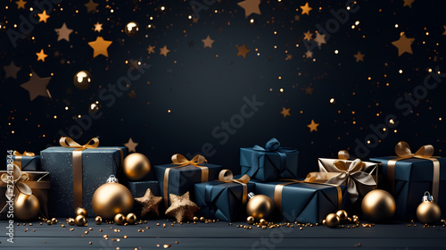 Luxurious shiny Christmas ball decoration, Christmas and New Year ornaments background
