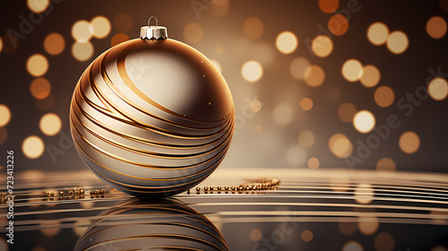 Luxurious shiny Christmas ball decoration, Christmas and New Year ornaments background