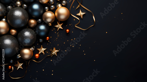 Luxurious shiny Christmas ball decoration, Christmas and New Year ornaments background