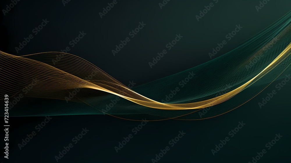 Obraz premium Digital technology blue rhythm wavy lines abstract graphic poster web page ppt background