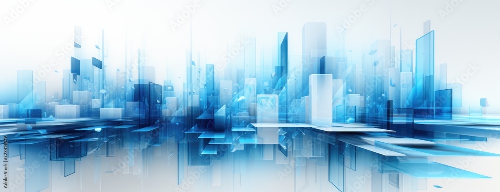 Obraz premium Wallpaper, abstract background, a abstract background with blue lines and design elements, in the style of intricate architectures