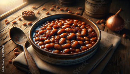 A glamorous illustration of Baked Beans