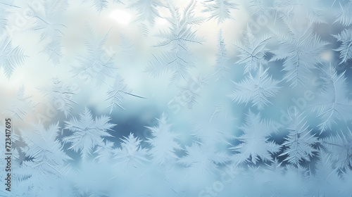 Snowflake background, winter cold texture frozen icy illustration snow frost © ma