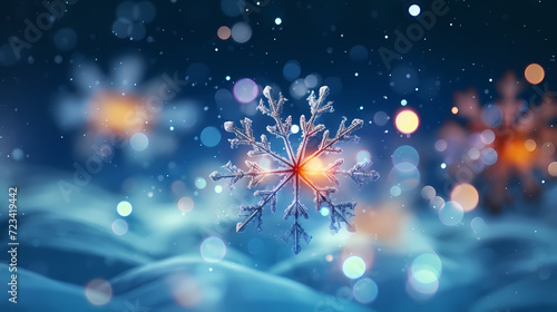 Snowflake background, snowflake border, winter holiday background, soft colors and dreamy atmosphere