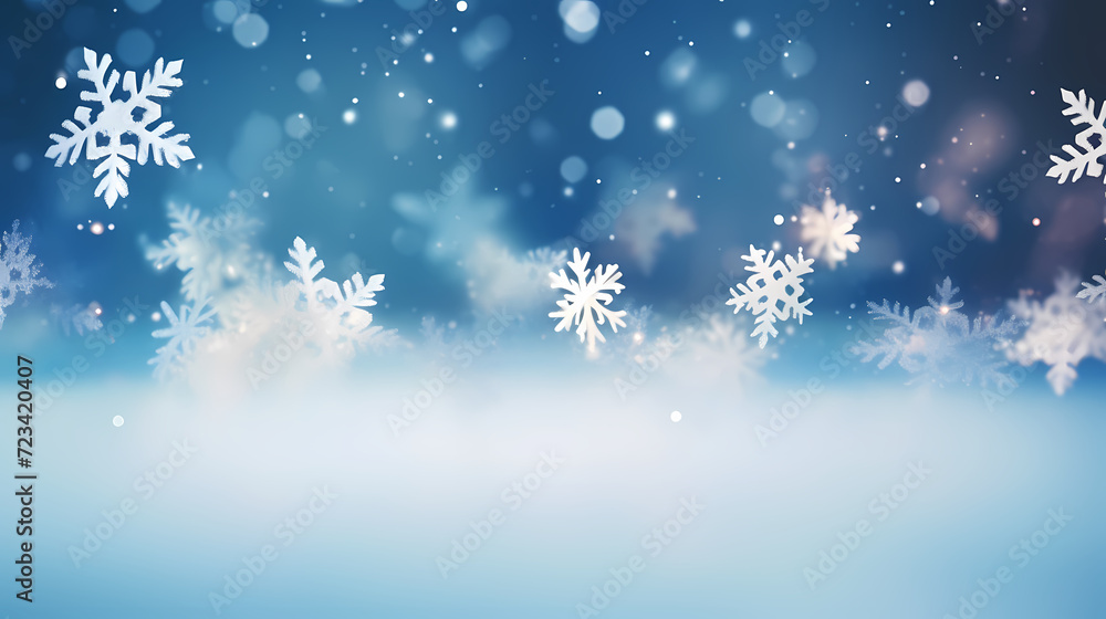 Snowflake background, snowflake border, winter holiday background, soft colors and dreamy atmosphere Snowflake background, snowflake border, winter holiday background, soft colors and dreamy atmosphere