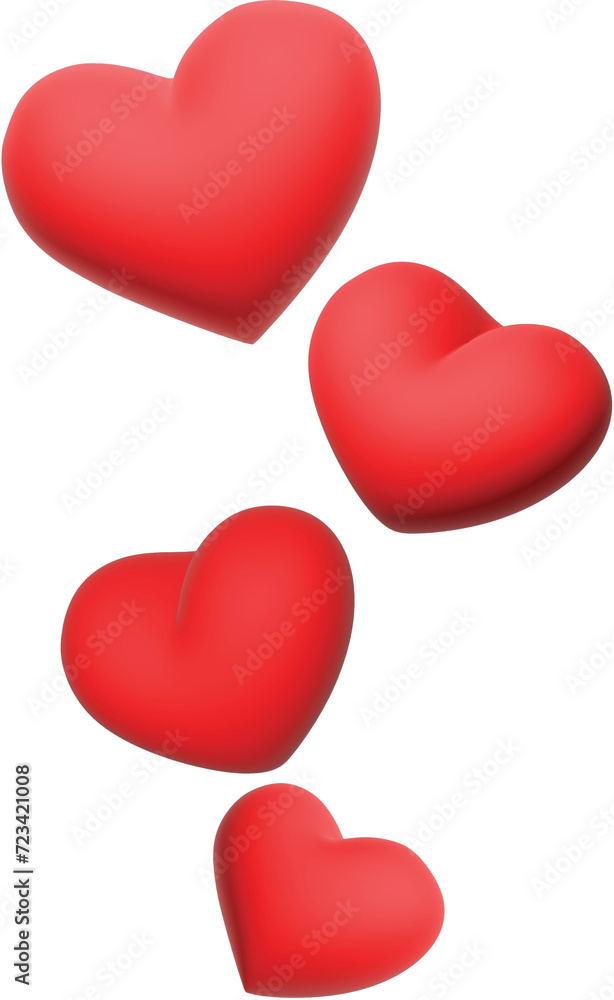 Puffy 3D Hearts