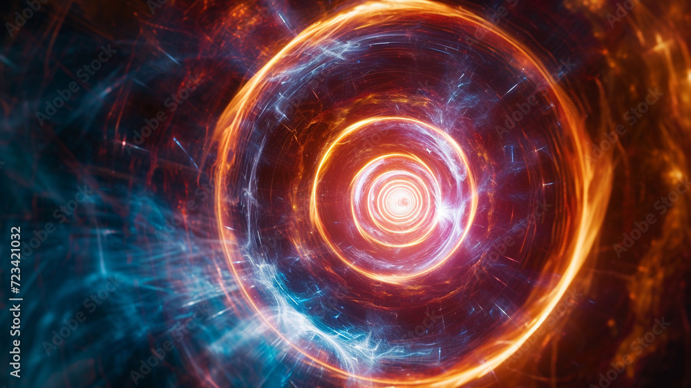 Electromagnetic field around man woman person, combination of invisible electric and magnetic fields of force, colorful Earth, wave, science future physics, sphere circular. Electromagnetic field around man woman person, combination of invisible electric and magnetic fields of force, colorful Earth, wave, science future physics, sphere circular.