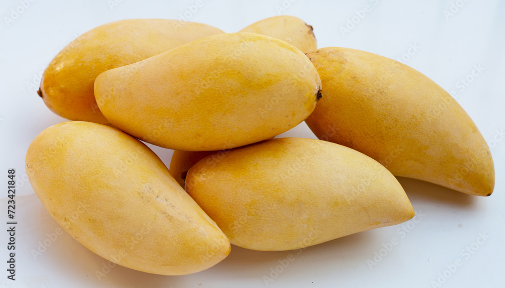 Ripe sweet yellow mango fruits