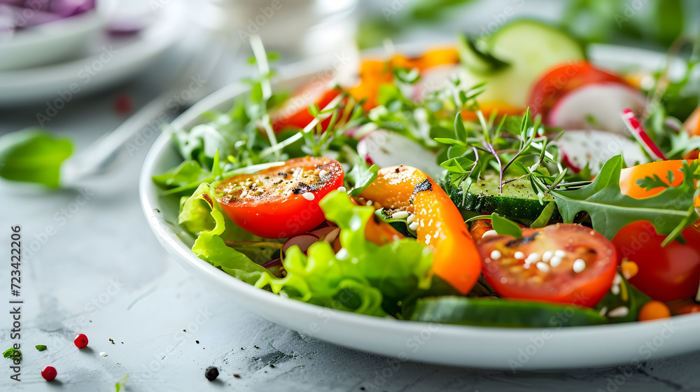 salad with tomato, sweet pepper and herbs salad with tomato, sweet pepper and herbs