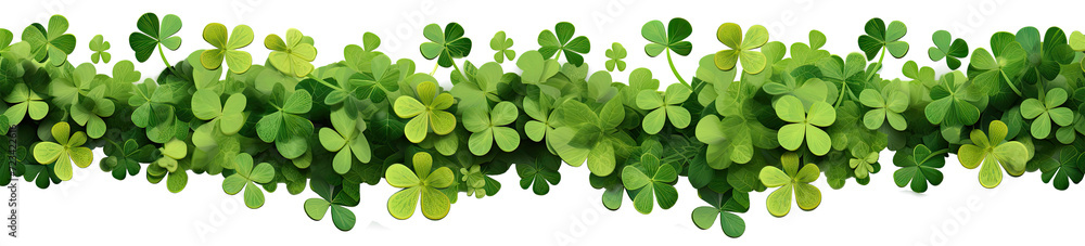Clover graphic element isolated on a transparent background created with Generative AI technology