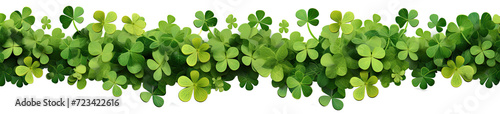 Clover graphic element isolated on a transparent background created with Generative AI technology photo