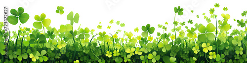 Clover graphic element isolated on a transparent background created with Generative AI technology