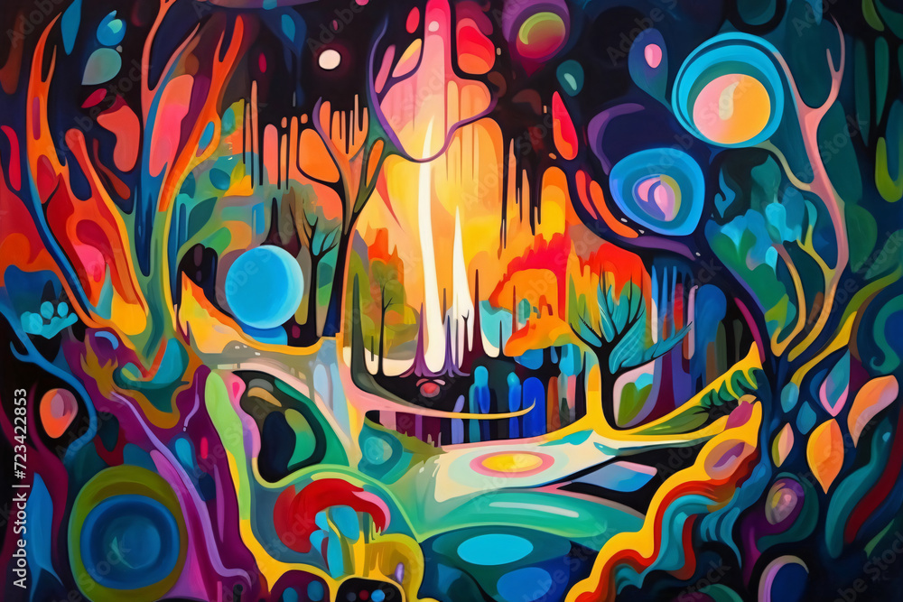 Fototapeta premium abstract colorful background with circles