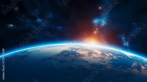 Admire our beautiful Earth from the vastness of space © ma