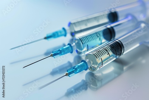 Medical syringe with a vaccine
