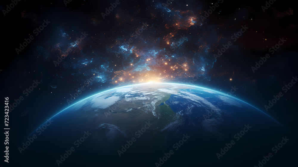 Fototapeta premium Admire our beautiful Earth from the vastness of space