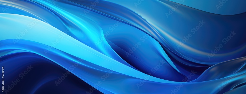 Fototapeta premium abstract blue wallpapers, in the style of luxurious drapery, distorted form, dreamlike composition, smooth curves, luminescence