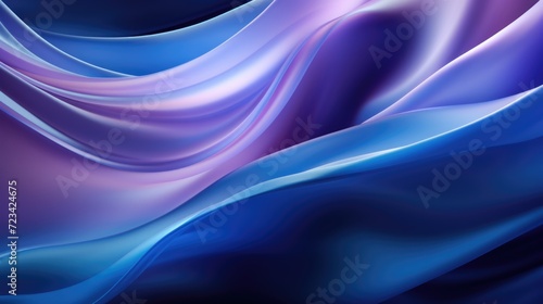 blue wave background.  in the style of flowing fabrics  dreamlike composition  sleek metallic finish  flatness of space