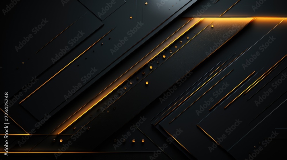 an arty background created with geometric shapes, in the style of dark black and yellow, thin steel forms, dotted, rim light, innovative page design an arty background created with geometric shapes, in the style of dark black and yellow, thin steel forms, dotted, rim light, innovative page design