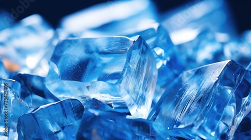 light blue crystals made from glass stock image, in the style of boldly fragmented, distorted, fractured depictions photo