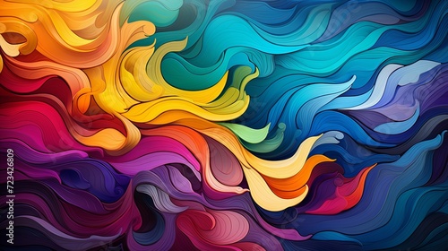 Colorful wave pattern background.