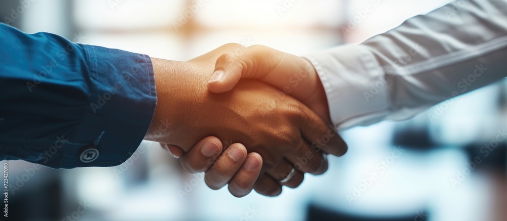 Business negotiation, deal, agreement, collaboration, merger and acquisition can be summed up as business communication for cooperation, partnership, and contract agreement deal, along with partner