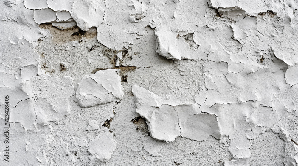 Cracked White Wall With Peeling Paint Cracked White Wall With Peeling Paint
