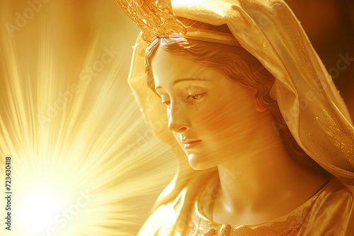 Radiant image of the immaculate heart of mary Symbolizing purity