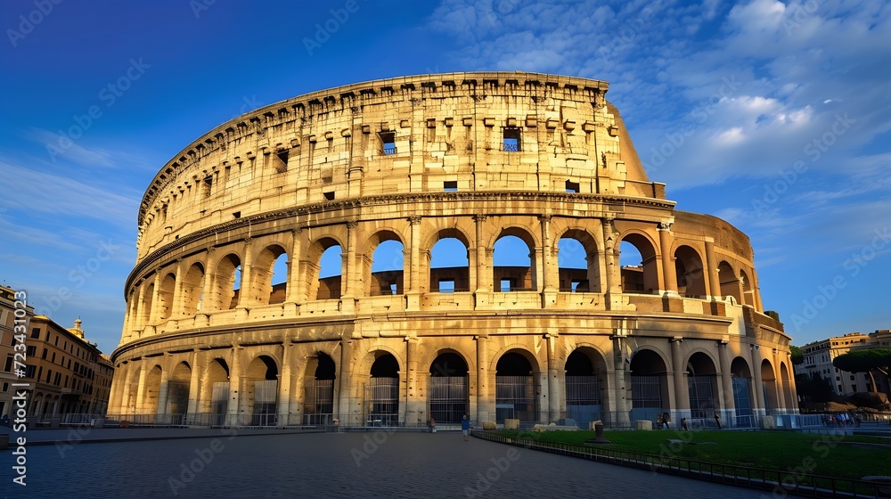 Rome, The Majestic Coliseum. Italy. : Generative AI