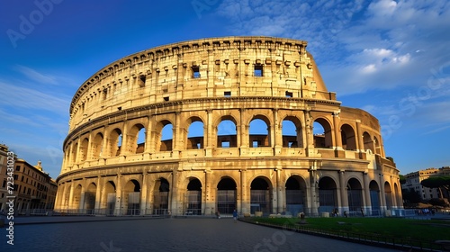 Rome  The Majestic Coliseum. Italy.   Generative AI