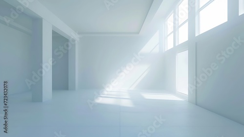 Empty white room : Generative AI