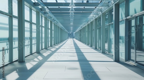 Empty Square By Modern Architectures  Pedestrian Bridge   Generative AI
