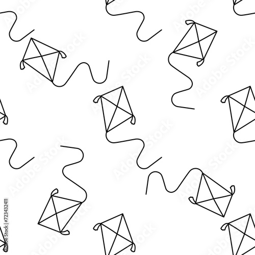 kite childrens day color fly pattern textile background line doodle coloring