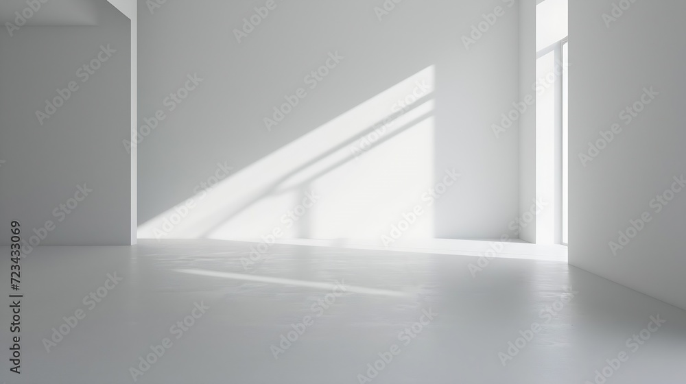 Empty white room : Generative AI Empty white room : Generative AI